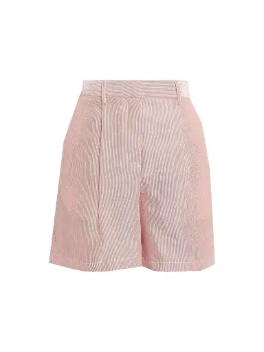TWP Women's Henry Pinstriped Shorts - White Red | Thumbnail 1 TWP Women's Henry Pinstriped Shorts - White Red | Thumbnail 1