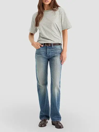 GOOD AMERICAN Women's High-Rise Vintage Straight-Leg Jeans - Indigo | Thumbnail 2 GOOD AMERICAN Women's High-Rise Vintage Straight-Leg Jeans - Indigo | Thumbnail 2