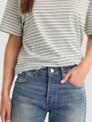 GOOD AMERICAN Women's High-Rise Vintage Straight-Leg Jeans - Indigo | Thumbnail 4 GOOD AMERICAN Women's High-Rise Vintage Straight-Leg Jeans - Indigo | Thumbnail 4