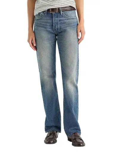 GOOD AMERICAN Women's High-Rise Vintage Straight-Leg Jeans - Indigo | Thumbnail 1 GOOD AMERICAN Women's High-Rise Vintage Straight-Leg Jeans - Indigo | Thumbnail 1