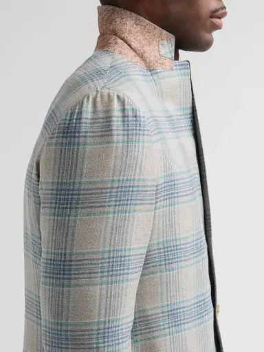 Kiton Men's Cashmere Plaid Two-Button Sport Coat - Medium Grey - Size 40 | Thumbnail 7 Kiton Men's Cashmere Plaid Two-Button Sport Coat - Medium Grey - Size 40 | Thumbnail 7