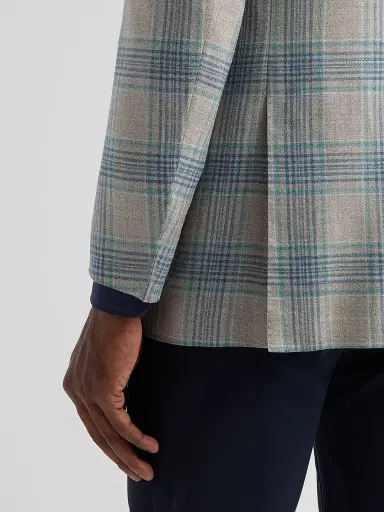 Kiton Men's Cashmere Plaid Two-Button Sport Coat - Medium Grey - Size 40 | Thumbnail 8 Kiton Men's Cashmere Plaid Two-Button Sport Coat - Medium Grey - Size 40 | Thumbnail 8