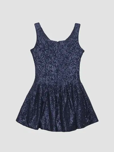 KatieJ NYC Girl's Zena Sequined Minidress - Navy Sequin | Thumbnail 2 KatieJ NYC Girl's Zena Sequined Minidress - Navy Sequin | Thumbnail 2