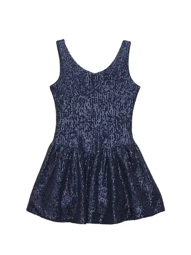 KatieJ NYC Girl's Zena Sequined Minidress - Navy Sequin | Thumbnail 1 KatieJ NYC Girl's Zena Sequined Minidress - Navy Sequin | Thumbnail 1