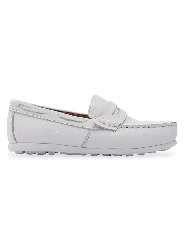 Little Boy's & Boy's Penny Dress Shoes - White 6 (Child) Little Boy's & Boy's Penny Dress Shoes - White 6 (Child)