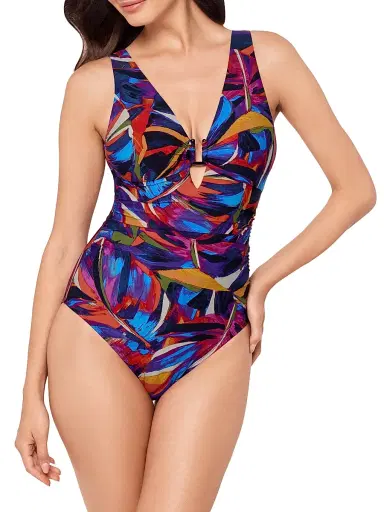 Magicsuit Women's Mariachi Kristi Tropical V-Neck One-Piece Swimsuit | Thumbnail 2 Magicsuit Women's Mariachi Kristi Tropical V-Neck One-Piece Swimsuit | Thumbnail 2