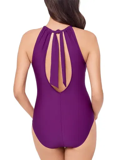 Magicsuit Women's Solids Amelia Halterneck One-Piece Swimsuit - Violette | Thumbnail 4 Magicsuit Women's Solids Amelia Halterneck One-Piece Swimsuit - Violette | Thumbnail 4