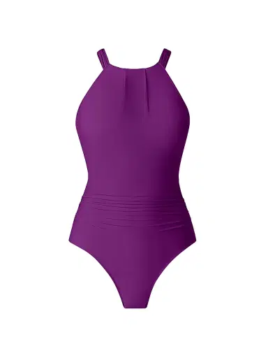 Magicsuit Women's Solids Amelia Halterneck One-Piece Swimsuit - Violette | Thumbnail 1 Magicsuit Women's Solids Amelia Halterneck One-Piece Swimsuit - Violette | Thumbnail 1