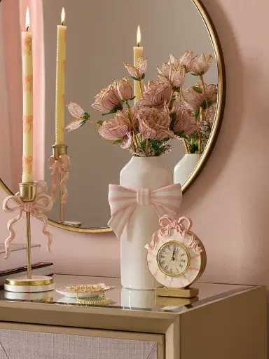 MacKenzie-Childs Rosy Check Bow Vase | Thumbnail 2 MacKenzie-Childs Rosy Check Bow Vase | Thumbnail 2