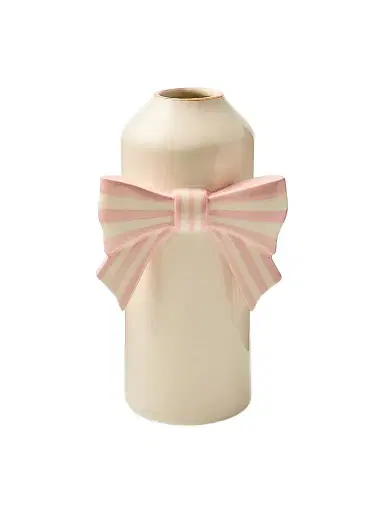 MacKenzie-Childs Rosy Check Bow Vase | Thumbnail 1 MacKenzie-Childs Rosy Check Bow Vase | Thumbnail 1