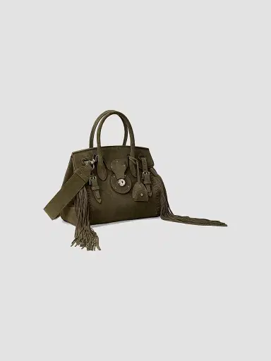 Ralph Lauren Collection Women's Soft Ricky 27 Fringe-Trim Suede Satchel | Thumbnail 5 Ralph Lauren Collection Women's Soft Ricky 27 Fringe-Trim Suede Satchel | Thumbnail 5