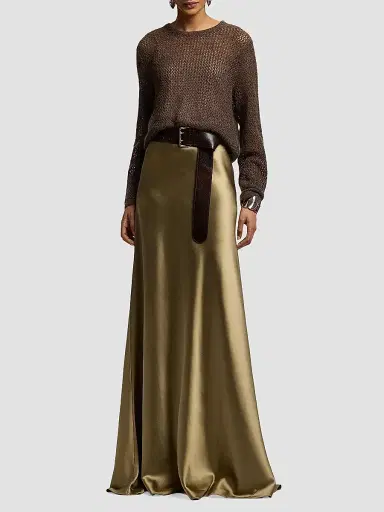 Ralph Lauren Collection Women's Metallic Mesh Crewneck Sweater - Cypress - Size XL | Thumbnail 2 Ralph Lauren Collection Women's Metallic Mesh Crewneck Sweater - Cypress - Size XL | Thumbnail 2