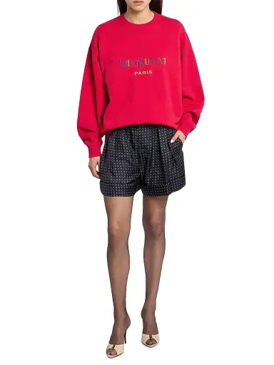 Saint Laurent Women's Fleece Sweatshirt | Thumbnail 2 Saint Laurent Women's Fleece Sweatshirt | Thumbnail 2