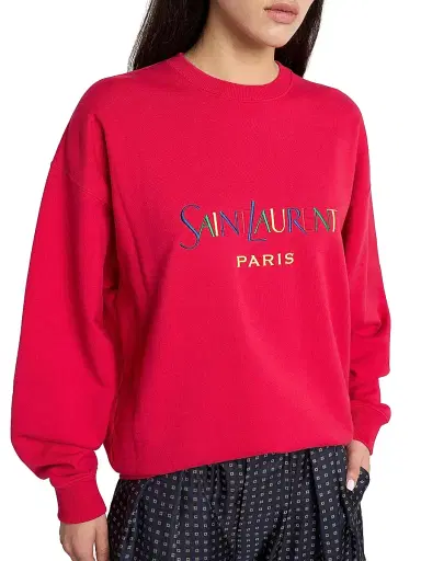 Saint Laurent Women's Fleece Sweatshirt | Thumbnail 6 Saint Laurent Women's Fleece Sweatshirt | Thumbnail 6