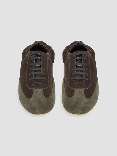 Saint Laurent Men's Lewis Sneakers in Suede - Brown Taupe | Thumbnail 4 Saint Laurent Men's Lewis Sneakers in Suede - Brown Taupe | Thumbnail 4