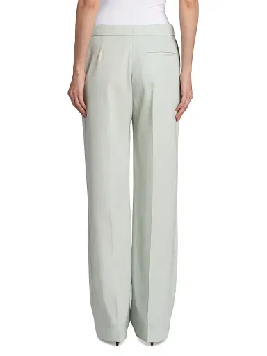 Stella McCartney Women's Tailored Wool Slim Pants - Frosty Blue | Thumbnail 5 Stella McCartney Women's Tailored Wool Slim Pants - Frosty Blue | Thumbnail 5
