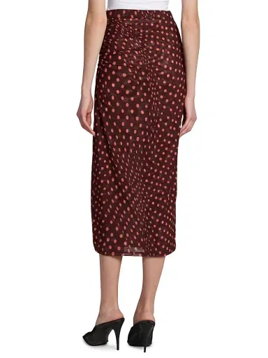 Stella McCartney Women's Polka Dot Mesh Midi Skirt - Burgundy Pink - Size XS | Thumbnail 5 Stella McCartney Women's Polka Dot Mesh Midi Skirt - Burgundy Pink - Size XS | Thumbnail 5