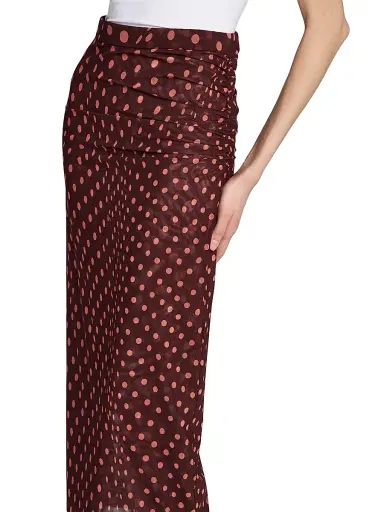 Stella McCartney Women's Polka Dot Mesh Midi Skirt - Burgundy Pink - Size XS | Thumbnail 6 Stella McCartney Women's Polka Dot Mesh Midi Skirt - Burgundy Pink - Size XS | Thumbnail 6