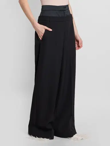 Erdem Women's Grain De Poudre Wide-Leg Trousers | Thumbnail 4 Erdem Women's Grain De Poudre Wide-Leg Trousers | Thumbnail 4