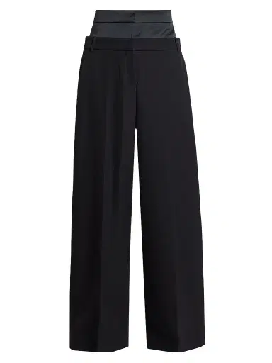 Erdem Women's Grain De Poudre Wide-Leg Trousers | Thumbnail 1 Erdem Women's Grain De Poudre Wide-Leg Trousers | Thumbnail 1