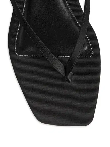 TOTEME Women's 35MM Satin Slingback Flip Flops - Black - Size 12 | Thumbnail 3 TOTEME Women's 35MM Satin Slingback Flip Flops - Black - Size 12 | Thumbnail 3