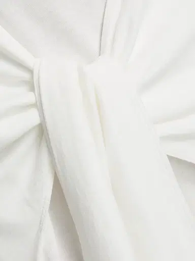 TOTEME Women's Tie-Waist Jersey Midi Dress - Off White | Thumbnail 7 TOTEME Women's Tie-Waist Jersey Midi Dress - Off White | Thumbnail 7