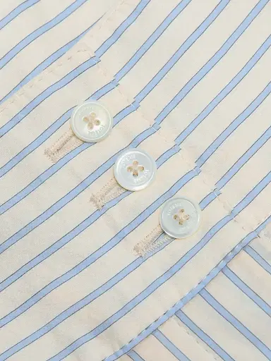 TOTEME Women's Striped Cotton-Silk Balloon Trousers - White Cobalt - Size 12 | Thumbnail 7 TOTEME Women's Striped Cotton-Silk Balloon Trousers - White Cobalt - Size 12 | Thumbnail 7