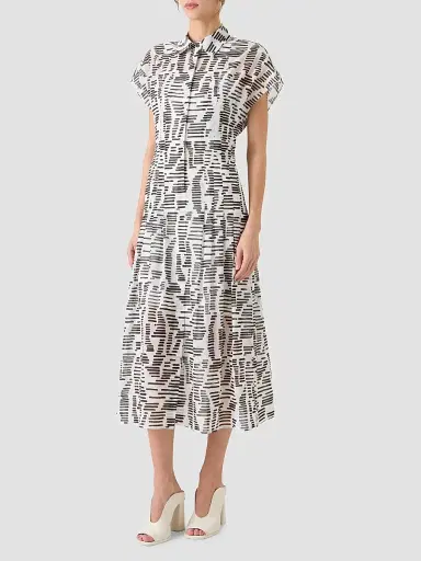 Akris Women's Printed Cotton Midi Shirtdress | Thumbnail 5 Akris Women's Printed Cotton Midi Shirtdress | Thumbnail 5