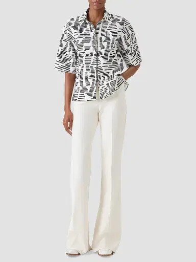 Akris Women's Dance Movements Linen Toile Blouse | Thumbnail 2 Akris Women's Dance Movements Linen Toile Blouse | Thumbnail 2