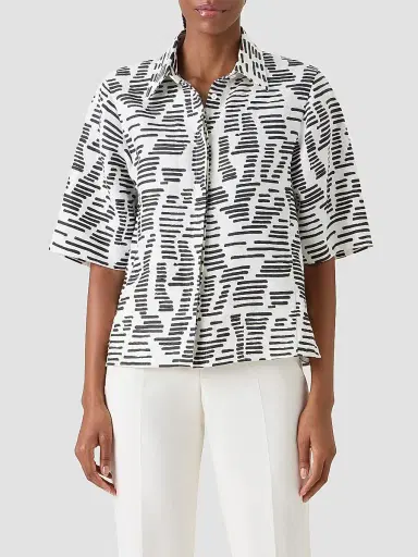 Akris Women's Dance Movements Linen Toile Blouse | Thumbnail 4 Akris Women's Dance Movements Linen Toile Blouse | Thumbnail 4