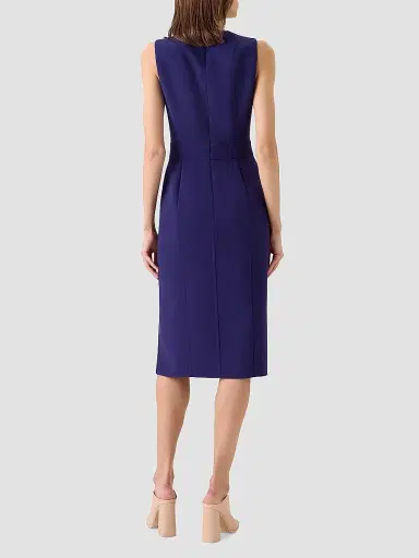 Akris Women's Double-Faced Wool Sheath Dress - Dark Purple - Size 14 | Thumbnail 3 Akris Women's Double-Faced Wool Sheath Dress - Dark Purple - Size 14 | Thumbnail 3
