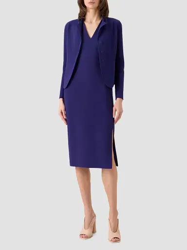 Akris Women's Hamer Double-Faced Wool Jacket - Dark Purple - Size 14 | Thumbnail 2 Akris Women's Hamer Double-Faced Wool Jacket - Dark Purple - Size 14 | Thumbnail 2