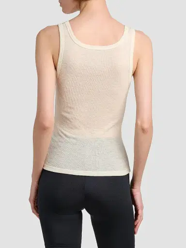Versace Women's La Vacanza Crystal Logo Rib-Knit Tank - Cream - Size 12 | Thumbnail 5 Versace Women's La Vacanza Crystal Logo Rib-Knit Tank - Cream - Size 12 | Thumbnail 5