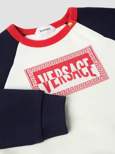 Versace Baby's & Little Kid's Logo Crewneck Sweatshirt - Dark Navy - Size 3 | Thumbnail 3 Versace Baby's & Little Kid's Logo Crewneck Sweatshirt - Dark Navy - Size 3 | Thumbnail 3