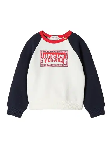 Versace Baby's & Little Kid's Logo Crewneck Sweatshirt - Dark Navy - Size 3 | Thumbnail 1 Versace Baby's & Little Kid's Logo Crewneck Sweatshirt - Dark Navy - Size 3 | Thumbnail 1