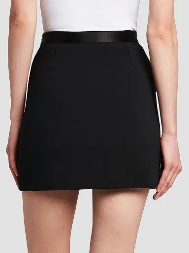 Versace Women's La Vacanza Hardware-Embellished Wool Miniskirt - Black - Size 12 | Thumbnail 5 Versace Women's La Vacanza Hardware-Embellished Wool Miniskirt - Black - Size 12 | Thumbnail 5