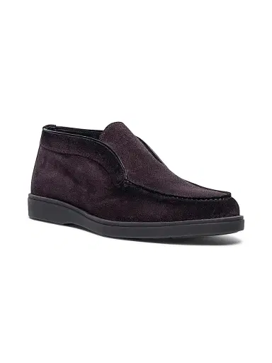 Santoni Men's Dragon Shearling-Lined Chukkas - Grey - Size 12 | Thumbnail 2 Santoni Men's Dragon Shearling-Lined Chukkas - Grey - Size 12 | Thumbnail 2