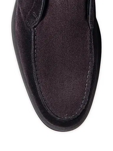 Santoni Men's Dragon Shearling-Lined Chukkas - Grey - Size 12 | Thumbnail 4 Santoni Men's Dragon Shearling-Lined Chukkas - Grey - Size 12 | Thumbnail 4