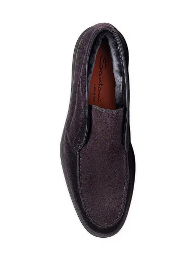 Santoni Men's Dragon Shearling-Lined Chukkas - Grey - Size 12 | Thumbnail 5 Santoni Men's Dragon Shearling-Lined Chukkas - Grey - Size 12 | Thumbnail 5