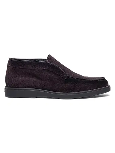 Santoni Men's Dragon Shearling-Lined Chukkas - Grey - Size 12 | Thumbnail 1 Santoni Men's Dragon Shearling-Lined Chukkas - Grey - Size 12 | Thumbnail 1