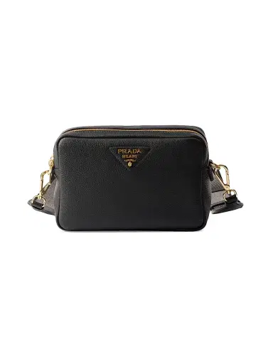 Prada Women's Leather Shoulder Bag - Black | Thumbnail 1 Prada Women's Leather Shoulder Bag - Black | Thumbnail 1