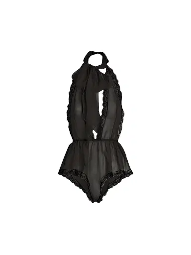 Dolce & Gabbana Women's Stretch-Silk Lace-Trim Romper - Black | Thumbnail 1 Dolce & Gabbana Women's Stretch-Silk Lace-Trim Romper - Black | Thumbnail 1