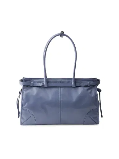 Prada Women's Bonnie Large Leather Top Handle Bag - Blue Gold | Thumbnail 3 Prada Women's Bonnie Large Leather Top Handle Bag - Blue Gold | Thumbnail 3
