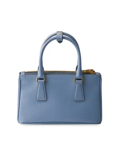 Prada Women's Galleria Saffiano Leather Mini Top Handle Bag - Blue | Thumbnail 3 Prada Women's Galleria Saffiano Leather Mini Top Handle Bag - Blue | Thumbnail 3