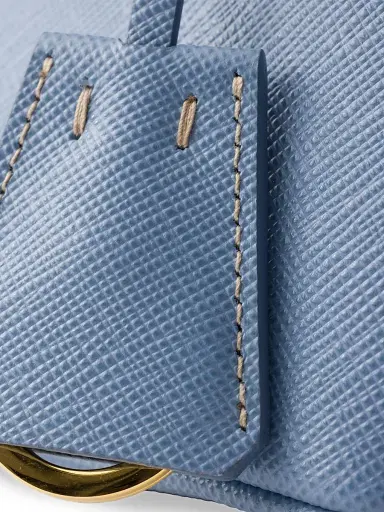 Prada Women's Galleria Saffiano Leather Mini Top Handle Bag - Blue | Thumbnail 6 Prada Women's Galleria Saffiano Leather Mini Top Handle Bag - Blue | Thumbnail 6