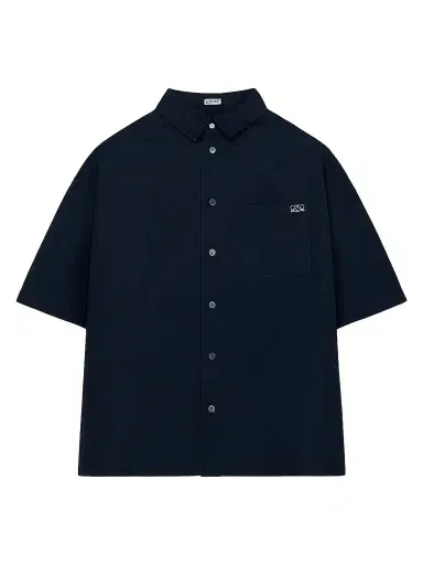 LOEWE Men's Anagram Pocket Short-Sleeve Shirt - Dark Navy | Thumbnail 1 LOEWE Men's Anagram Pocket Short-Sleeve Shirt - Dark Navy | Thumbnail 1