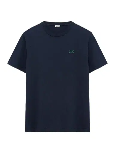 LOEWE Men's Regular-Fit Cotton-Blend Jersey T-Shirt - Dark Navy | Thumbnail 1 LOEWE Men's Regular-Fit Cotton-Blend Jersey T-Shirt - Dark Navy | Thumbnail 1