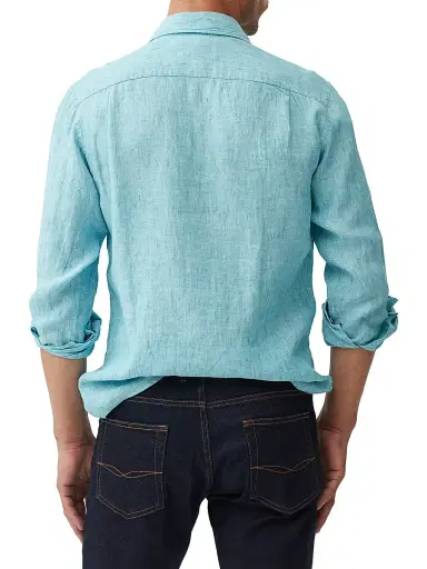 Rodd & Gunn Men's Coromandel Textured Shirt - Washed Teal - Size XL | Thumbnail 4 Rodd & Gunn Men's Coromandel Textured Shirt - Washed Teal - Size XL | Thumbnail 4