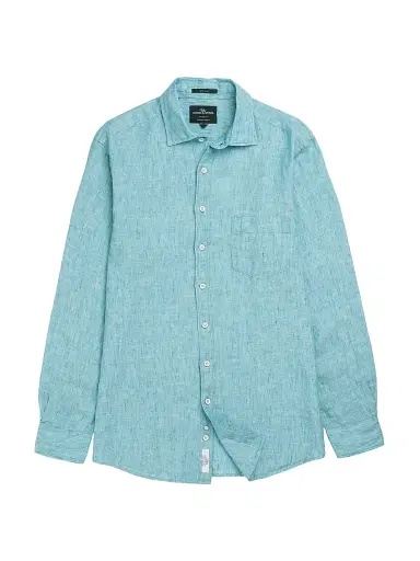 Rodd & Gunn Men's Coromandel Textured Shirt - Washed Teal - Size XL | Thumbnail 1 Rodd & Gunn Men's Coromandel Textured Shirt - Washed Teal - Size XL | Thumbnail 1