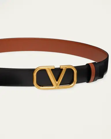 Valentino Garavani VLogo Reversible Leather Belt, 30mm | Thumbnail 3 Valentino Garavani VLogo Reversible Leather Belt, 30mm | Thumbnail 3